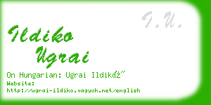 ildiko ugrai business card